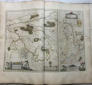 1645 BLAEU, loudonois, Laudunum, mirebalais ., CARTE ANCIENNE, HAND COLOURED ANTIQUE MAP, landkar...