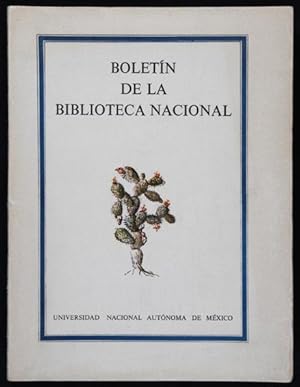 Imagen del vendedor de Boletn de la Biblioteca Nacional [Mxico].- Segunda poca, Tomo XVIII [18] Nos. 1-4. Coleccin de autgrafos de la BNAM (y IV) a la venta por Lirolay