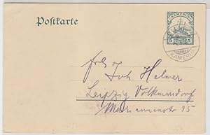 Bild des Verkufers fr 65023 seltene Ganzsachenkarte Stempel Duala Deutsche Kolonie Kamerun 1912 zum Verkauf von Versandhandel fr Sammler