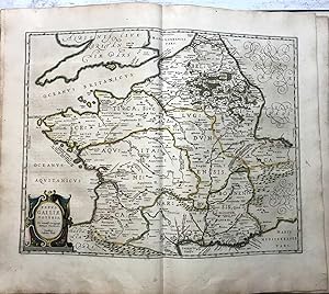 1645 BLAEU, France Galliae veteris, A. Ortelli, CARTE ANCIENNE, HAND COLOURED ANTIQUE MAP, landka...