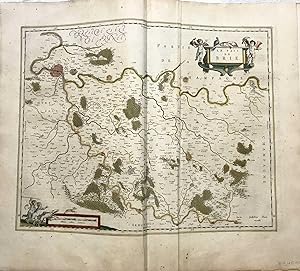 1645 BLAE, Pais de Brie, CARTE ANCIENNE, HAND COLOURED ANTIQUE MAP, landkarte, kupferstich