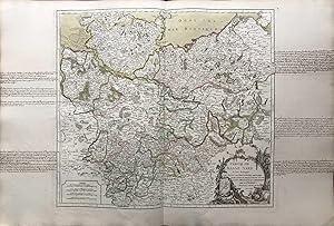 1752 VAUGONDY, carte ancienne, antiquarian map,landkarte, kupferstich, cercle de -Basse-Saxe-Brun...