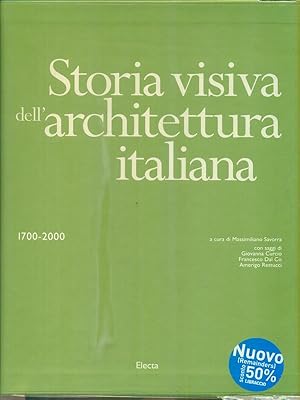 Bild des Verkufers fr Storia visiva dell'architettura italiana 1700-2000 zum Verkauf von Librodifaccia