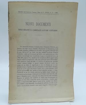 Bild des Verkufers fr Nuovi documenti risguardanti il cardinale Gaspare Contarini zum Verkauf von Coenobium Libreria antiquaria