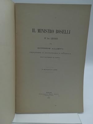 Il Ministro Boselli e la legge