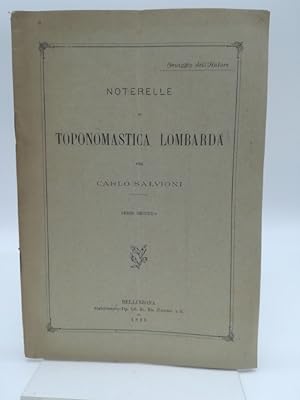 Noterelle di toponomastica lombarda. Serie seconda