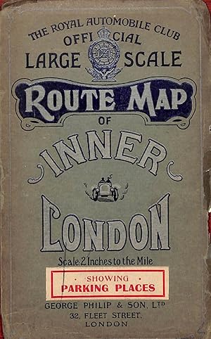 The Royal Automobile Club Official Large Scale Route Map of Inner London 1925