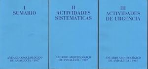 ANUARIO ARQUEOLOGICO DE ANDALUCIA 1987- 3 TOMOS.