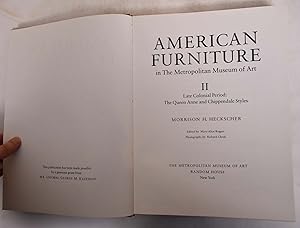 Seller image for American Furniture In The Metropolitan Museum of Art, Late Colonial Period: The Queen Anne and Chippendale Styles for sale by Mullen Books, ABAA