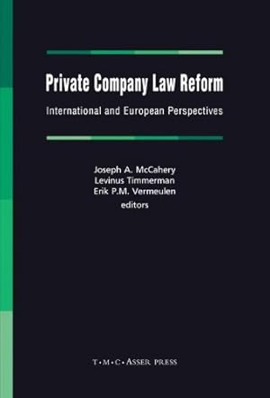 Immagine del venditore per Private Company Law Reform: International and European Perspectives [Hardcover ] venduto da booksXpress