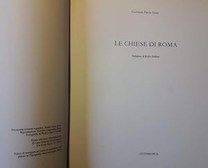 Immagine del venditore per LE CHIESE DI ROMA(1986) venduto da Invito alla Lettura