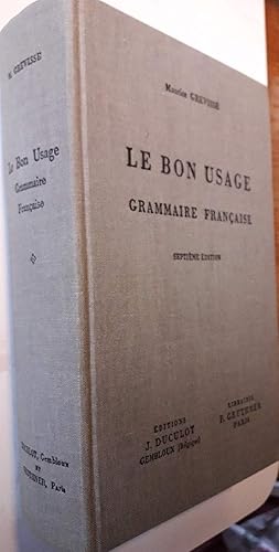 Imagen del vendedor de LE BON USAGE-GRAMMAIRE FRANCAISE-(1961) a la venta por Invito alla Lettura