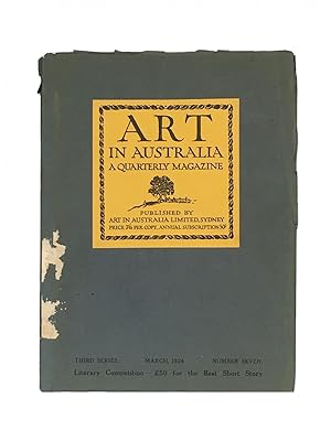 Seller image for Art in Australia ; A Quarterly Magazine; Third Series; Number Seven; March, 1924 for sale by Archives Fine Books (ANZAAB, ILAB)