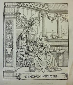 Faksimile-Reproduktion: O mater dei. Memento mei. Madonna auf dem Throne. Reichsdruck.