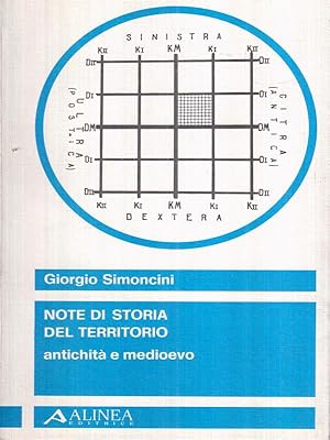 Bild des Verkufers fr Note di storia del territorio. Antichita' e medioevo zum Verkauf von Librodifaccia
