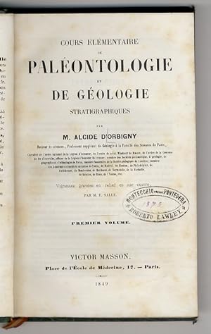 Cours élémentaire de Paléontologie et de Géologie stratigraphiques. Vignettes gravées en relief e...