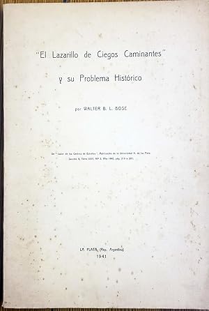 Immagine del venditore per El Lazarillo de Ciegos Caminantes y su Problema Historico venduto da Chaco 4ever Books