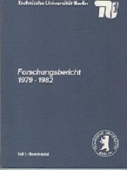 Bild des Verkufers fr Forschungsbericht 1979-1982. zum Verkauf von Buchversand Joachim Neumann