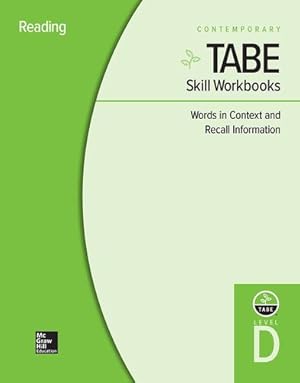 Seller image for TABE Skill Workbooks Level D: Words in Context and Recall Information - 10 Pack (Achieving TABE Success for TABE 9 & 10) by Contemporary [Spiral-bound ] for sale by booksXpress