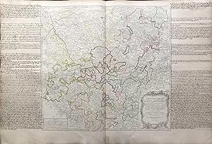 1753 Vaugondy, CARTE ANCIENNE, ANTIQUARIAN MAP LANDKARTE, KUPFERSTICH, haut-et-bas-Rhin, deux pon...
