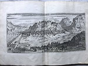 1691 CARTE ANCIENNE, ANTIQUARIAN MAP, LANDKARTE, KUPFERSTICH, Vue de Mont Melian du coste de la P...
