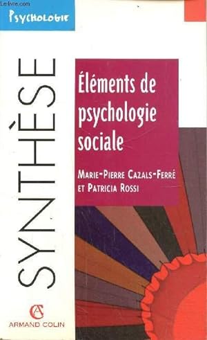 Bild des Verkufers fr Elments de psychologie sociale zum Verkauf von Le-Livre