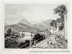 HALLEIN, Ansicht 1842 [aus: Schimmer: Das Kaiserthum Oesterreich etc.]