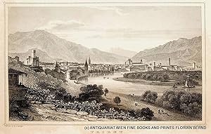 TRIENT / Trento, Trentino-Südtirol, Ansicht 1842 [aus: Schimmer: Das Kaiserthum Oesterreich etc.]