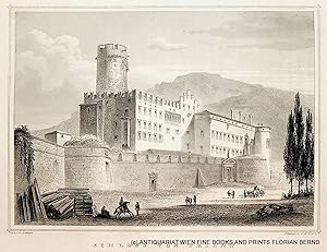 TRIENT / Trento, Trentino-Südtirol, Castello del Buonconsiglio, Ansicht 1842 [aus: Schimmer: Das ...