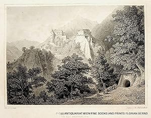 TIROL, Schloss Tirol, Ansicht 1842 [aus: Schimmer: Das Kaiserthum Oesterreich etc.]