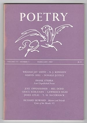Immagine del venditore per Poetry, Volume 113, Number 5 (February 1969) venduto da Philip Smith, Bookseller