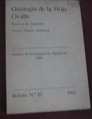 Imagen del vendedor de Geologa de la Hoja de Ovalle. Provincia de Coquimbo Boletn N 23 a la venta por Librera Monte Sarmiento