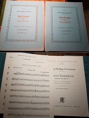 Zwei Sonaten (Sonata I und II) (Sonata III und IV) für Violine und Cembalo (Klavier), Violoncello...