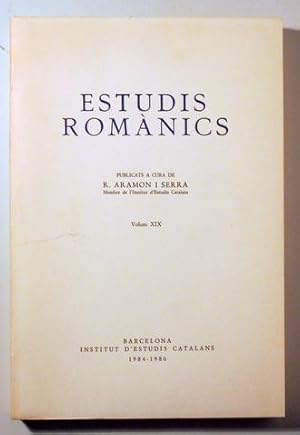 Imagen del vendedor de ESTUDIS ROMNICS. Vol. XIX - Barcelona 1986 a la venta por Llibres del Mirall