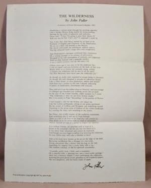 The Wilderness. Christmas Broadside Number Ten, December 1977. NOT A BOOK.