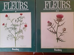 Bild des Verkufers fr Fleurs sauvages de France et des rgions limitrophes en 2 tomes in-4 (grand format),reli toile avec rhodoid ,abondamment illustr.Pagination non chiffre. Les sujets ont t dessins d'aprs nature et peints spcialement par Jacqueline S.-Guerel,Madeleine Avril,Michle Bory et Solange Sardier. zum Verkauf von LIBRAIRIE EXPRESSIONS