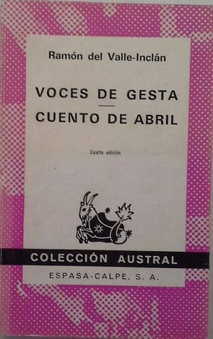 Seller image for VOCES DE GESTA ; CUENTO DE ABRIL for sale by CENTRAL LIBRERA REAL FERROL