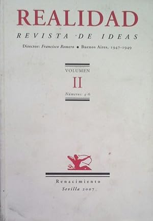 Imagen del vendedor de REALIDAD, REVISTA DE IDEAS VOL. II a la venta por CENTRAL LIBRERA REAL FERROL