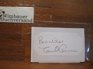 Bild des Verkufers fr Original Autograph Tom O?Connor (*1939 british Comedian) /// Autogramm Autograph signiert signed signee zum Verkauf von Antiquariat im Kaiserviertel | Wimbauer Buchversand