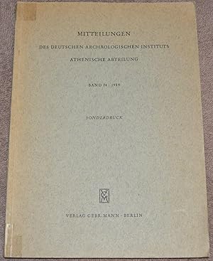 Mitteilungen des Deutschen Archäologischen instituts Athenische Abteilung. Band 74 - 1959.