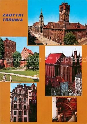 Postkarte Carte Postale 73606004 Torun Thorn Ratusz Staromiejski Baszta miejska z pocz Gotycki ko...