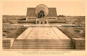 Bild des Verkufers fr Postkarte Carte Postale 13607873 VERDUN Meuse Monument  Andr Maginot Fort de Souville Verdun Meuse zum Verkauf von Versandhandel Boeger