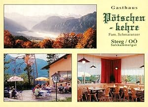 Postkarte Carte Postale 73614158 Steeg Tirol Gasthaus Poetschenkehre Terrasse Gaststube Steeg Tirol