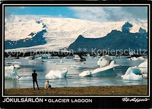 Seller image for Postkarte Carte Postale 73613315 Gletscher J?kulsarlon Glacier Lagoon Vatnaj?kull S?dostisland for sale by Versandhandel Boeger