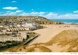 Bild des Verkufers fr Postkarte Carte Postale 73607239 Perranporth Panorama Town and Beach zum Verkauf von Versandhandel Boeger
