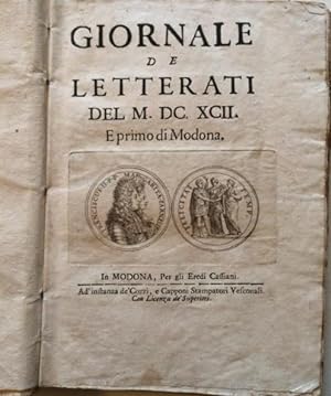 Giornale de Letterati del 1692 e primo di Modona.