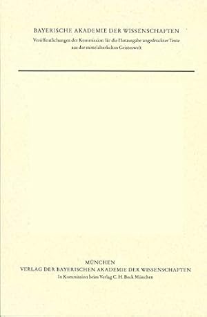 Guillelmus de la Mare: Scriptum in secundum librum Sententiarum. (= Bayerische Akademie der Wisse...