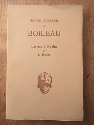Imagen del vendedor de Oeuvres compltes de Boileau Lettres  Racine et  divers a la venta por Librairie des Possibles