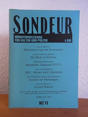 Bild des Verkufers fr Sondeur. Monatsboulevard fr Kultur und Politik. Ausgabe No. 11, Februar 1991 zum Verkauf von Antiquariat Weber