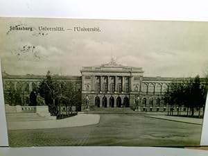 Strassburg. Die Universität. Alte AK s/w. Gebäudeansicht, Elsass, Frankreich